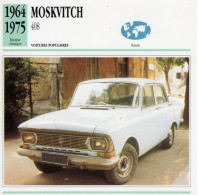 Moskvitch 408  -  1966  - Voiture Populaire -  Fiche Technique Automobile (URSS) - Autos