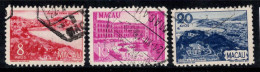 Macao 1948 Mi. 349-351 Oblitéré 80% Vues, Constructions - Used Stamps