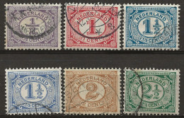 PAYS-BAS: Obl., N° YT 65 à 69 + 67a, Série, TB - Used Stamps