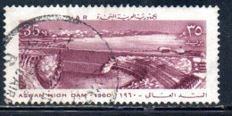 UAR EGYPT EGITTO 1960 ARCHITECT'S DRAWING OF ASWAN HIGH DAM 35m USED USATO OBLITERE' - Used Stamps