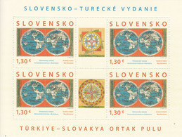 2018 Slovakia Links With Turkey Maps Miniature Sheet Of 4 MNH @ BELOW FACE VALUE - Ungebraucht