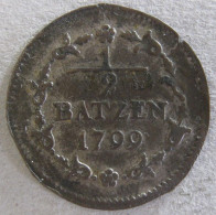 République Helvétique .1/2 Batzen 1799. Monnaie Napoléonide .  KM# A6 - 1798 - 1803 Helvetic Republic (Napoleonic Era)