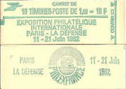 CARNET 2155-C2a Sabine De Gandon "PHILEXFRANCE 82" Conf.6 Fermé Parfait état Prix Inférieur Au 1/4 De Cote à Saisir - Modernos : 1959-…