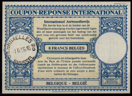 BELGIQUE BELGIE BELGIUM  Lo16n  8 FRANCS BELGES International Reply Coupon Reponse Antwortschein IAS IRC  O BRUXELLES 07 - International Reply Coupons