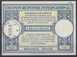 BELGIQUE BELGIE BELGIUM  Lo17  8 FRANCS BELGES Int. Reply Coupon Reponse Antwortschein IAS IRC  ANTWERPEN 16.09.63 - International Reply Coupons