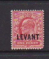 BRITISH  LEVANT    1905    King  Edward  VII  Opt  LEVANT  1d  Red  (1 Short   Perf  Hence  Price)    MH - Levant Britannique