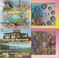 España Spain 2015 2 Carteras Oficiales Euros € Serie Autonomías Baleares La Ri - Spain