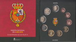 España Spain  2018 Cartera Oficial Monedas Euros + 2€ Felipe VI Y Compostela - Spagna