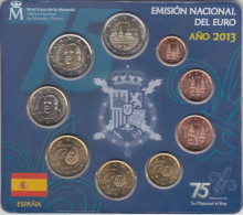 España Spain 2013 Cartera Oficial Euros € + Moneda 2€ Conm. Monasterio De El E - Spanien