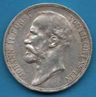 LIECHTENSTEIN 2 KRONEN 1912 Argent 835‰ Silver Y# 3 JOHANN II FÜRST - Liechtenstein