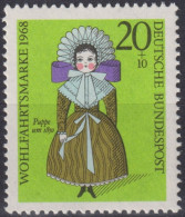 1968 Deutschland > BRD, ** Mi:DE 572, Sn:DE B439, Yt:DE 437, Puppe Um 1850, Für Die Wohlfahrt - Poppen