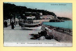 06. NICE - Les Ponchettes - Promenade Du Midi (animée, Bateaux) (Ed. Giletta) (voir Scan Recto/verso) - Szenen (Vieux-Nice)