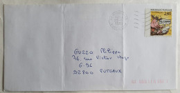 Lettre Timbre Sur Lettre DEMOORE 1995 (2) COULEUR FONCE - Postkaarten