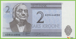 Voyo ESTONIA 2 Krooni 1992 P70a B213a AD UNC - Estonia