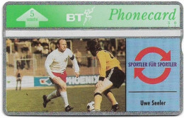 UK - BT - L&G - BTO-032 - Sports Series #3, Uwe Seeler - 324H - 04.1993, 5U, 5.000ex, Mint - BT Overseas Issues