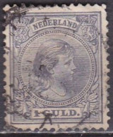 1891 Prinses Wilhelmina 1 Gulden Grijsviolet NVPH 44 - Usati
