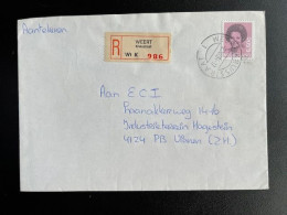 NETHERLANDS 1984 REGISTERED LETTER WEERT KRUISSTRAAT TO UTRECHT 02-11-1984 NEDERLAND AANGETEKEND - Briefe U. Dokumente