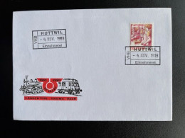 SWITZERLAND 1989 SPECIAL COVER 100 YEARS RAILROAD LANGENTHAL TO HUTTWIL 04-11-1989 ZWITSERLAND SUISSE TRAINS - Covers & Documents