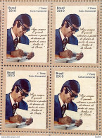 C 2954 Brazil Stamp Chico Xavier Spiritism Religion 2010 Block Of 4 - Neufs