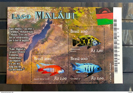 B 158 Brazil Stamp Diplomatic Relations Malawi Fish Flag 2010 - Ongebruikt