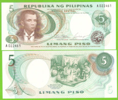 PHILIPPINES 5 PISO ND 1969  P-143a UNC - Philippinen