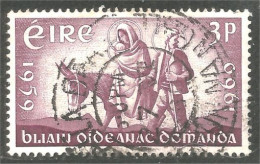 510 Ireland 1960 Noel Christmas Fuite Egypte Âne Asino Donkey Esel Burro Ezel Ane (IRL-126a) - Gebraucht