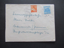 Böhmen Und Mähren 1942 MiF 1x Randstück Rechts Stempel Teplitz A.d.Betschwa / Teplice - Covers & Documents