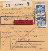 BiZone Paketkarte 1948: Teisendorf Nach Eglfing, Eilbote, Wertkarte - Lettres & Documents