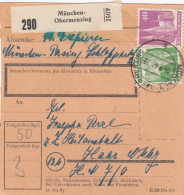 BiZone Paketkarte 1948: Pasing Obermerzing Nach Haar, Heilanstalt - Lettres & Documents