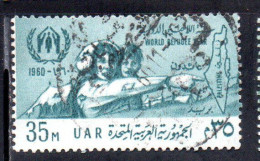 UAR EGYPT EGITTO 1960 WORLD REFUGEE YEAR 35m USED USATO OBLITERE' - Used Stamps
