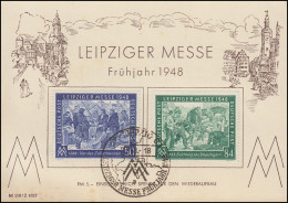 967-968 Messe Leipzig 1948 Auf FDC-Messesonderpostkarte ESSt Leipzig D 2.3.1948 - Oblitérés