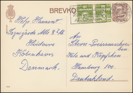 Dänemark Postkarte P 243II Frederik IX. 20 Öre, Kz. 194, KØBENHAVN 17.1.1959 - Entiers Postaux