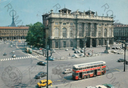 CARTOLINA  C3 TORINO,PIEMONTE-PIAZZA CASTELLO-PALAZZO MADAMA (JUVARRA 1712)-MOLE ANTONELLIANA-MEMORIA,VIAGGIATA 1975 - Orte & Plätze