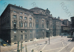 CARTOLINA  C3 TORINO,PIEMONTE-PIAZZA E PALAZZO CARIGNANO (ARCH.GUARINI 1679)-MONUMENTO A GIOBERTI-STORIA,VIAGGIATA 1976 - Orte & Plätze