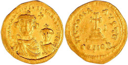 Solidus 616/625 Constantinopel. 5. Offizin, 10. Indiktion. Büsten Von Heraclius Und Heraclius Constantin, Darüber Kreuz/ - Byzantines