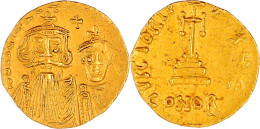 Solidus 654/659, Constantinopel, 5. Off. 4,44 G. Vorzüglich, Min. Prägeschwäche Am Rand. Sear 959. - Byzantines