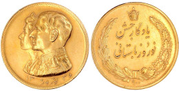 Goldmedaille SH 1336 = 1957. A.d. Persische Neue Jahr. 36 Mm; 34,78 G. 900/1000. Fast Stempelglanz - Iran