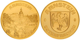 Goldmedaille O.J. Stadtansicht/Stadtwappen. 26 Mm; 9,94 G. 986/1000. Polierte Platte - Non Classés