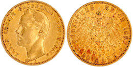 20 Mark 1893 A. Fast Vorzüglich. Jaeger 223. - 2, 3 & 5 Mark Argent