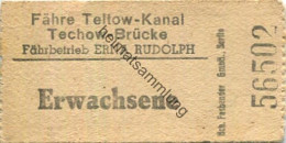 Deutschland - Berlin - Fähre Teltow-Kanal - Techow-Brücke - Fährbetrieb Erna Rudolph - Europa