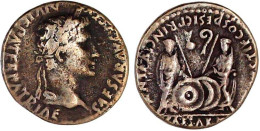 Denar 2/14, Lugdunum. Belorb. Kopf R./Gaius Und Lucius Caesar Mit Zwei Schilden, Zwei Speeren, Augurenstab Und Lituus. 3 - Other & Unclassified