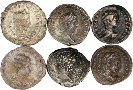 6 Denare Der Severer: Septimius Severus, Julia Soemias, Caracalla, Geta, Elagabal, Severus Alexander. Sehr Schön Und Bes - Autres & Non Classés