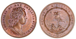 Bronzemedaille 1729 Von J. Du Vivier. Gründung Des St.-Michael-Ordens. 41 Mm. Vorzüglich. Divo 75. - 1715-1774 Ludwig XV. Der Vielgeliebte