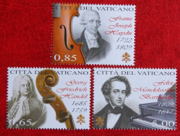 Day Of Music Musik Piano Viool 2009 Mi 1654-1656 Yv 1507-1509 POSTFRIS / MNH / ** VATICANO VATICAN VATICAAN - Unused Stamps
