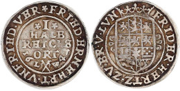 1/2 Reichsort (1/8 Taler) 1642 LXW, Clausthal. Sehr Schön, Schöne Patina, Selten. Welter 1428. Fiala 616-18. Knigge 2138 - Gold Coins