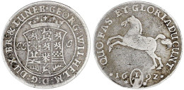 1/3 Taler 1692 JJ-J, Celle. Springendes Ross. Fast Sehr Schön, Selten. Welter 1600. Fiala 1497-99. Knigge 2368. Knyphaus - Gold Coins