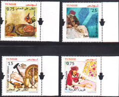 2024- Tunisie- 3éme émission -Métiers De L'artisanat Tunisien -  Série Compléte 4 V-  MNH****** - Textile