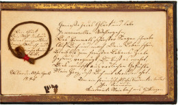 Freundschaftsbuch/Poesiealbum Des Oder Der E. Becker Aus Göttingen Von 1846. Längliche Buchförmige Schatulle Mit Golddru - Gold Coins