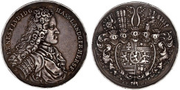 Silbermedaille 1701 V. J. C. Roth. Geharnischtes Brustb. N. R. Mit Umgelegtem Mantel/fünffach Behelmtes, Sechsfeldiges W - Gold Coins