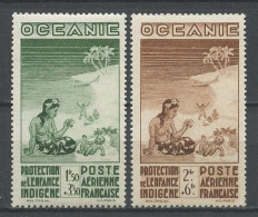 OCEANIE 1942 PA N° 4/5 ** Neufs MNH  Superbes C 4.50 € Protection De L' Enfance Indigène Children - Luchtpost